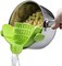Snap N Strain Pot Strainer and Pasta Strainer Cooking Gadgets - Adjustable Silicone Clip On Strainer for Pots, Pans, & Bowls - Perfect Cooking Gifts for Women, Kitchen Gifts - Lime Green